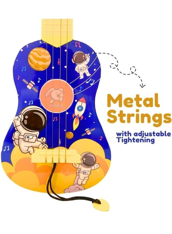 Manos Guitar Classic Design Cartoon Print Steel Wire for Kids, Pack of 1, Random Colour - Image 3